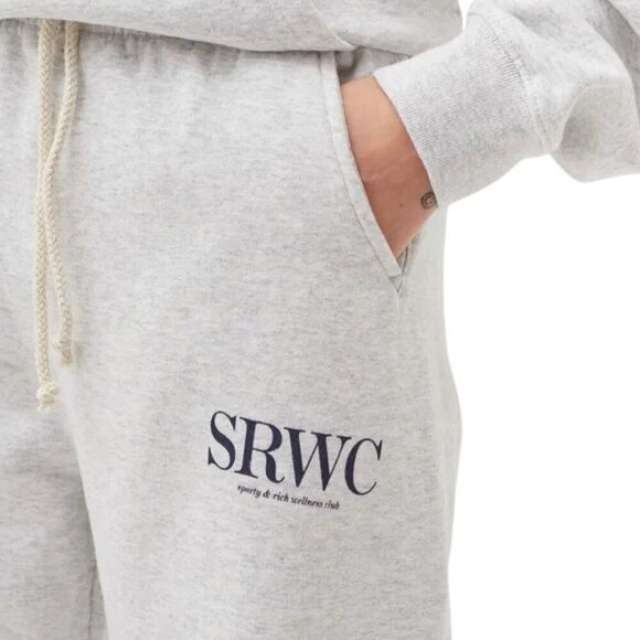 Sporty & Rich Upper East Side Sweatpant SRWC In Heather Gray Women's Size Small - Picture 2 of 8